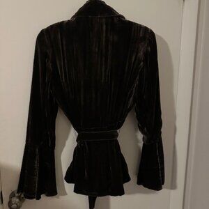 Beautiful dark brown velvet Lafayette 148 jacket